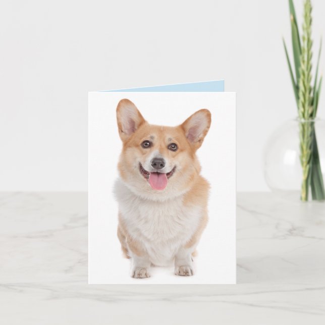 Corgi (Pembroke Welsh) Puppy Dog Note Card (Front)