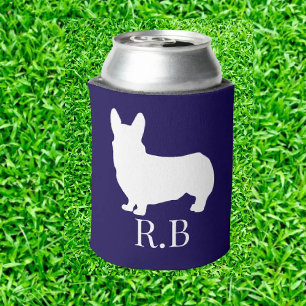 Corgi Perfect Gift  Blue Navy  Can Cooler