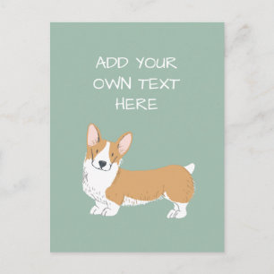 Corgi Personalised Dog Name Postcard
