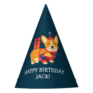 Corgi Personalized Birthday Party Hat