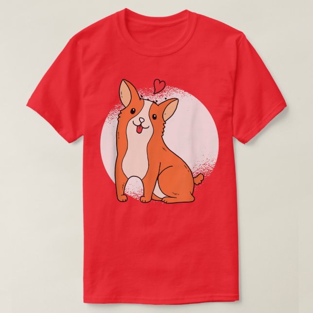 Corgi Pet Domestic Animal Dog Lover  T-Shirt (Design Front)