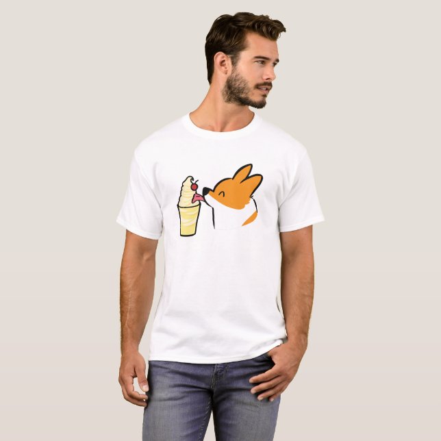 Corgi Pineapple Dole Whip Men's Shirt (Front Full)