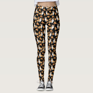 Corgi pizza leggings