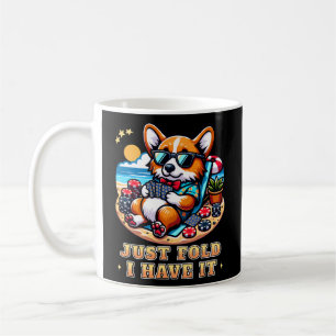 Corgi Playing Cards Summer Vacation Funny Poker Coffee Mug