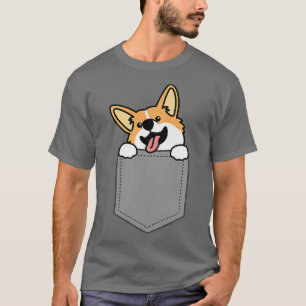 Corgi Pocket Dog Lover Tee For Dog Lovers Dog Mum
