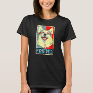 Corgi Pop Art Poster Friend Vintage Corgi Dog T-Shirt