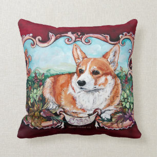 Corgi Portrait by Cherry O'Neill Cushion