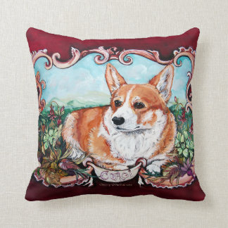 Corgi Portrait by Cherry O'Neill Cushion