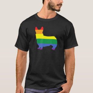 Corgi Proud Dog Parent Lgbt Pride Rainbows Gender  T-Shirt