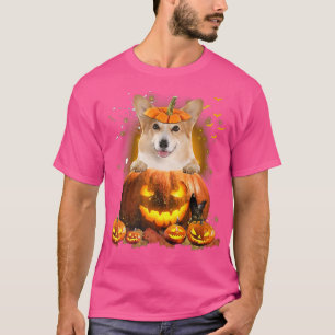Corgi Pumpkinfunny Cute Dog Lover Halloween-599 T-Shirt