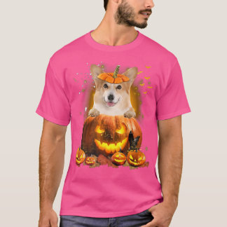 Corgi Pumpkinfunny Cute Dog Lover Halloween-599 T-Shirt