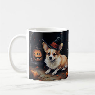 Corgi Pumpkins Halloween Scary Coffee Mug