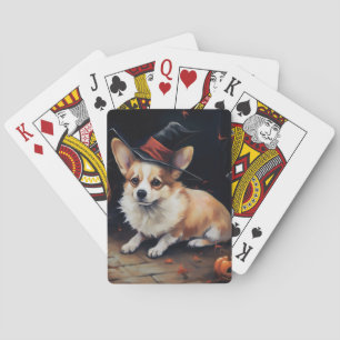 Corgi Pumpkins Halloween Scary Playing Cards
