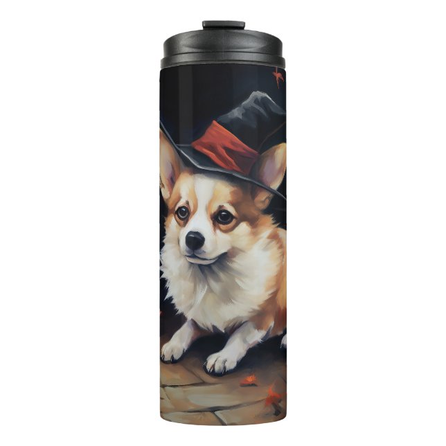 Corgi Pumpkins Halloween Scary Thermal Tumbler (Front)