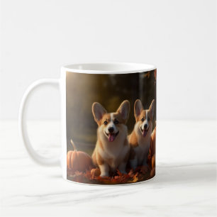 Corgi  Puppy Autumn Delight Pumpkin  Coffee Mug