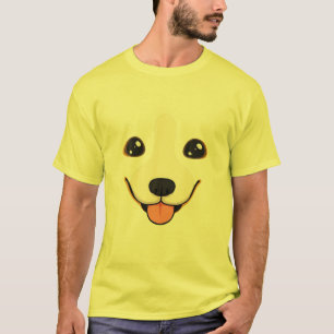 Corgi Puppy Dog Face Funny Halloween Costume T-Shirt