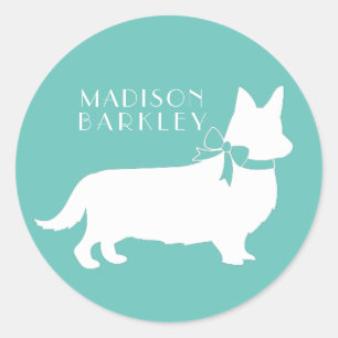 Corgi Puppy Dog Pembroke Welsh Classic Round Stick Sticker