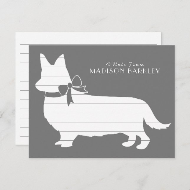 Corgi Puppy Dog Pembroke Welsh Thank You Card (Front/Back)