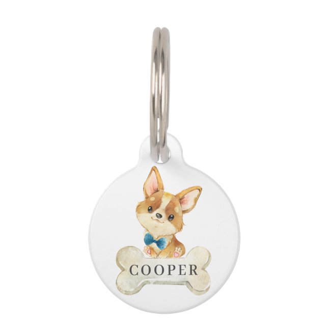 Corgi Puppy Dog Pet Tag (Front)