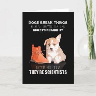 Corgi Puppy Dog They're Not Jerk They're Scientist Card