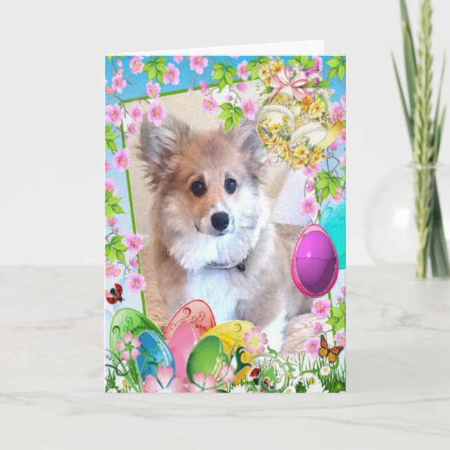Corgi Puppy Holiday Card (Front)