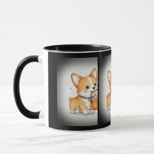 Corgi Puppy Trick-or-Treat Halloween Mug