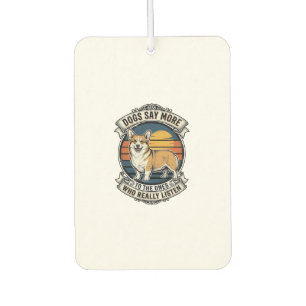 Corgi Quote Shirt Vintage Engraving Dog Lover Tee_ Car Air Freshener
