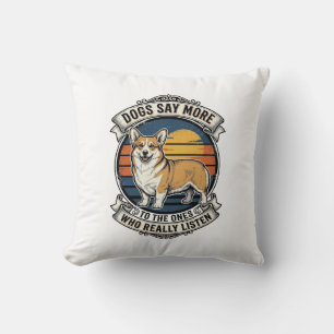 Corgi Quote Shirt Vintage Engraving Dog Lover Tee_ Cushion
