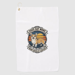 Corgi Quote Shirt Vintage Engraving Dog Lover Tee_ Golf Towel