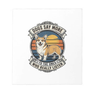 Corgi Quote Shirt Vintage Engraving Dog Lover Tee_ Notepad