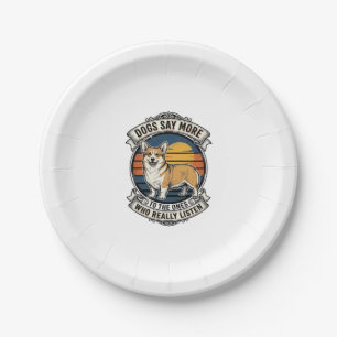 Corgi Quote Shirt Vintage Engraving Dog Lover Tee_ Paper Plate