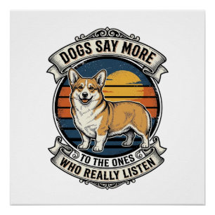 Corgi Quote Shirt Vintage Engraving Dog Lover Tee_ Poster