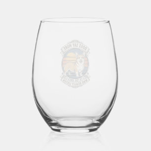 Corgi Quote Shirt Vintage Engraving Dog Lover Tee_ Stemless Wine Glass