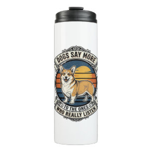 Corgi Quote Shirt Vintage Engraving Dog Lover Tee_ Thermal Tumbler