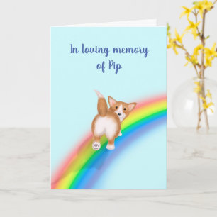 Corgi Rainbow Bridge sympathy card