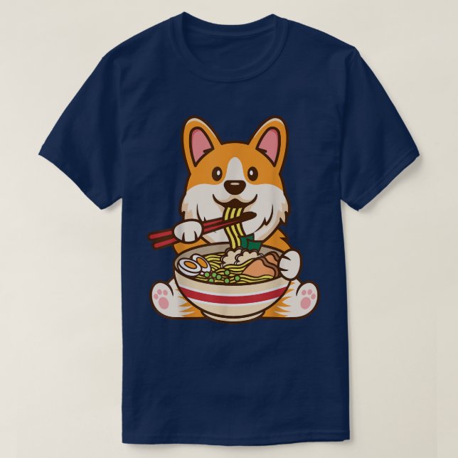 Corgi Ramen, Birthday Gifts For Dog Lovers, Funny  T-Shirt (Design Front)