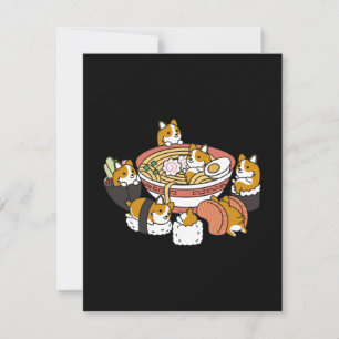 Corgi Ramen Sushi Card