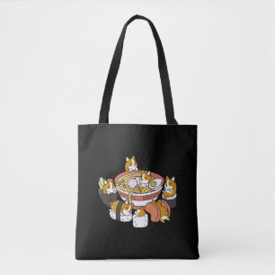 Corgi Ramen Sushi Tote Bag