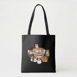 Corgi Ramen Sushi Tote Bag