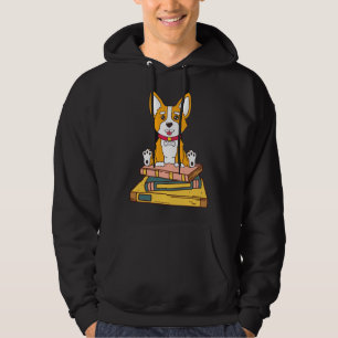 Corgi Reading Hoodie
