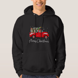 Corgi Red Truck Christmas Santa Hat Xmas Dog Lover Hoodie
