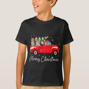 Corgi Red Truck Christmas Santa Hat Xmas Dog Lover T-Shirt