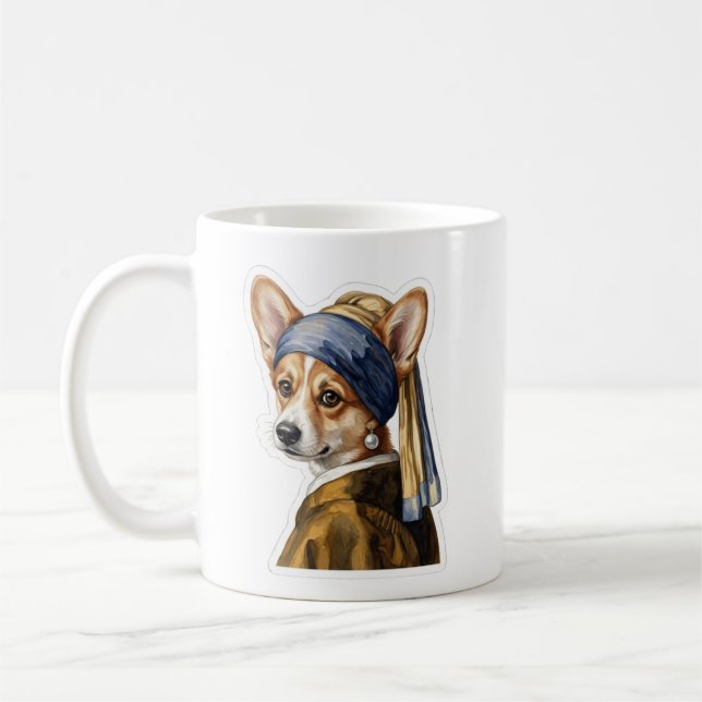 Corgi Renaissance Coffee Mug (Left)