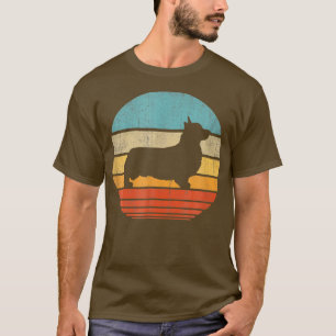 Corgi Retro Vintage 60s 70s Sunset Dog Lovers Men T-Shirt