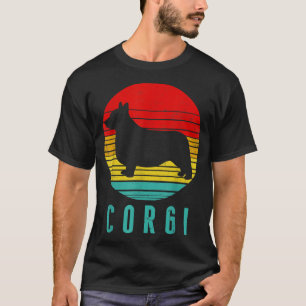 Corgi Retro Vintage 60s 70s Sunset Dog Lovers Men T-Shirt