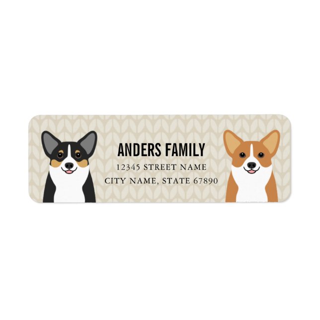 Corgi Return Address Labels (Front)