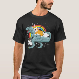 Corgi Riding Dinosaur T-Shirt