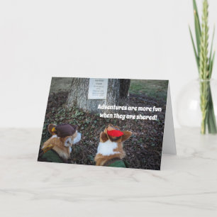 Corgi Robin Hood Friendship card