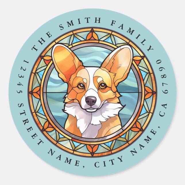 Corgi Round Stickers (Front)