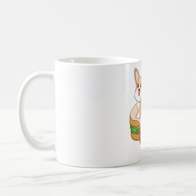 Corgi Sandwich  Coffee Mug (Left)